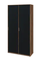 KSR6-81 P skříň šatní, 2x výsuvné ramínko, 2053x1022x400 mm, provedení pravé, dub halifax cínový/čer